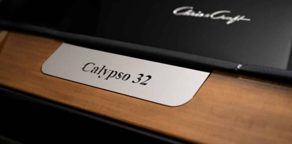 The Chris Craft Boats 2023 Calypso 32 studio photography in Sarasota, Florida, United States of America.